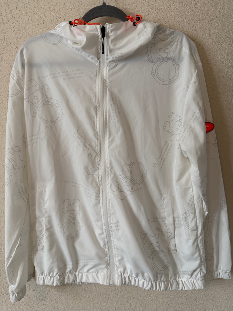 Unisex Hooded Windbreaker Jacket With Astronauts Floating By!
